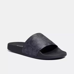 New! Udele Sport Slide In Signature Canvas Color: Charcoal/Black
